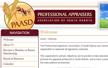 Professional Appraisers Association of South Dakota website